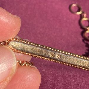 Swarovski Rose Gold dainty bracelet with blue gems